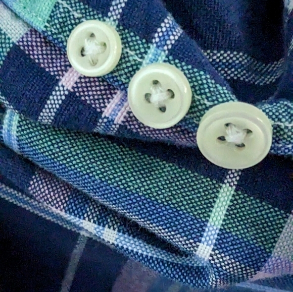 Ralph Lauren Blue Label Pink, Blue & Green Plaid Shirt XL Classic Fit Flesh Pony - Picture 5 of 6